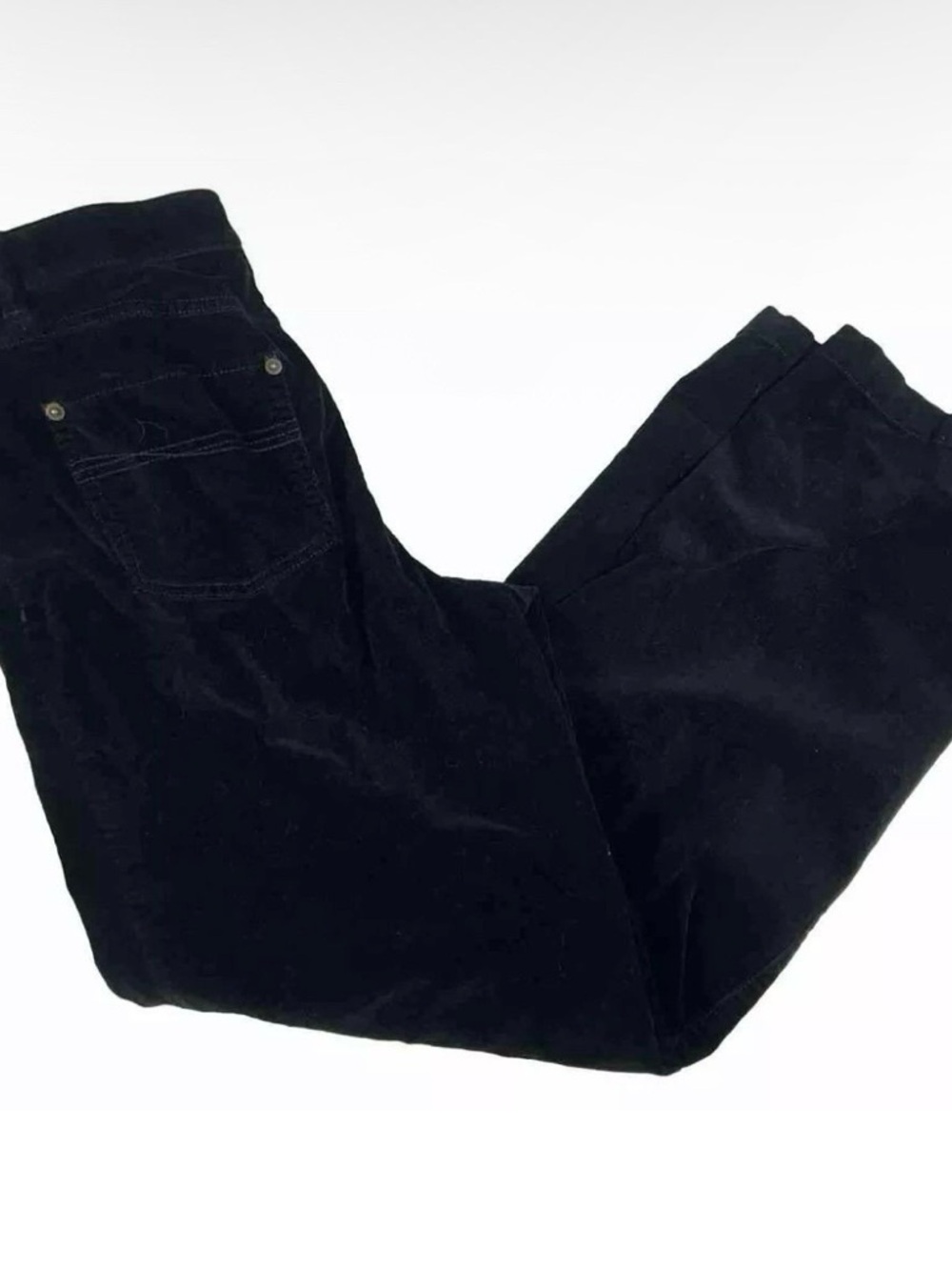 2 Pairs Of Women’s Croft & Barrow Corduroy Pants Black Brown Size 8 - Picture 3 of 7